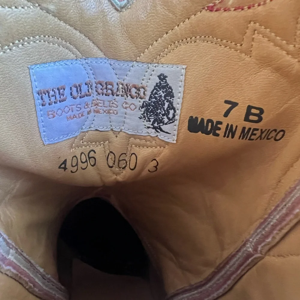 Old Gringo Vintage Red Boots, Women's size 7B - Picture 9 of 9